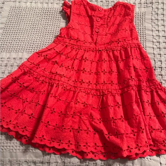 Hanna Andersson Red Eyelet Kids Dress - Picture 3 of 6